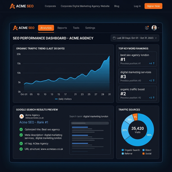 SEO Performance Marketing Dashboard
